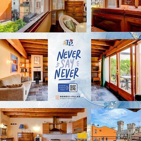 Desenzanoloft Official Partner Marriott Homes & Villas -Penthouse Never Say Never Sirmione Castle View Kültér fotó
